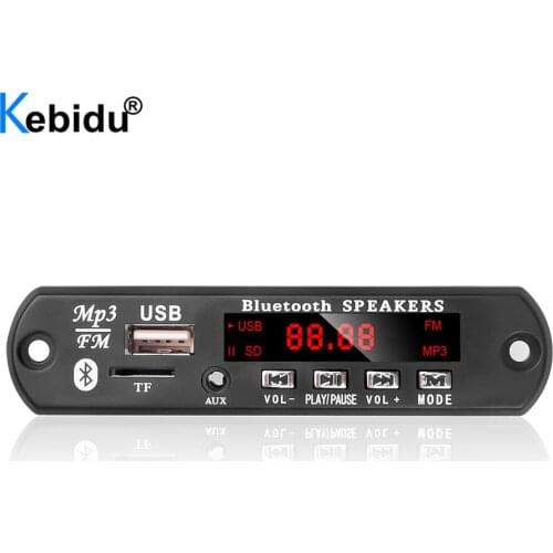 Hands-free Bluetooth V5.0 MP3 Decoder Board Car MP3 Player USB Recording Module FM AUX Radio With 2*15W Amplifier For Speaker
