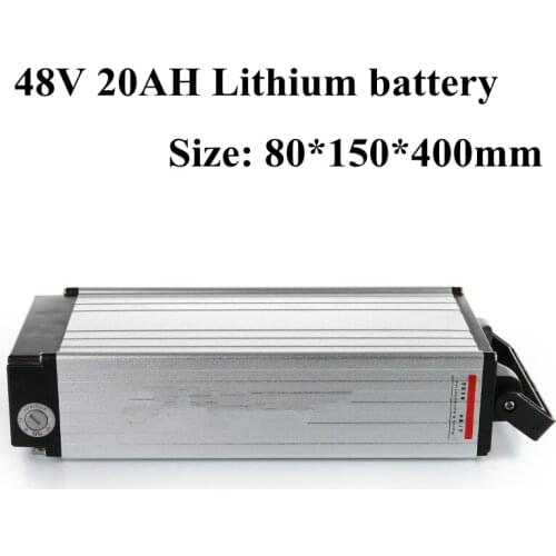 Large Capacity 48v 20ah Ebike Battery Drawer Lithium Battery Rear Hanger Thick Lithium Cells for Mountain Bike E Car +3A Charger