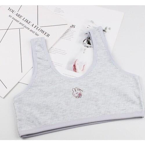 4 Pcs/Lot Girls Brassiere Underwear Cotton Kids Bra Dot Design Adolescente Girls Training Bras Breathable Teenage Girl Tops Crop