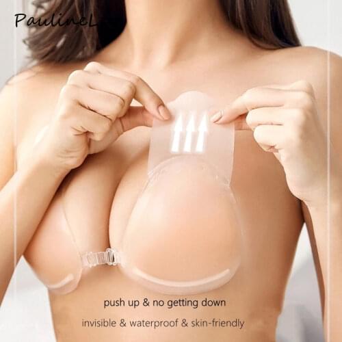 Invisible Silicone Bras for Women Adhesive Strapless Push Up Backless Sticky Big Breast Underwear Sexy Lingerie Bralette Top Bh