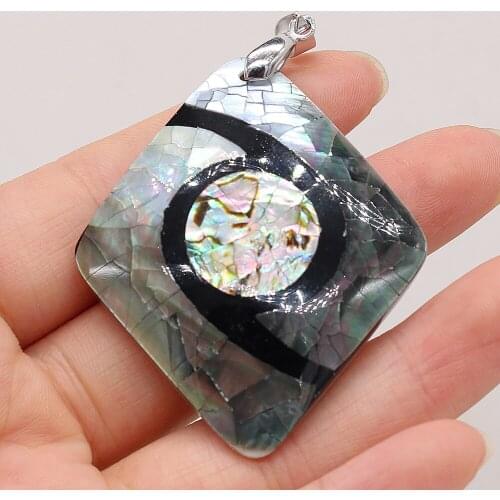 Natural Mother of Pearl Shell Pendant Design Sense Handmade Crafts DIY Exquisite Bracelet Necklace Jewelry Making 45x60mm