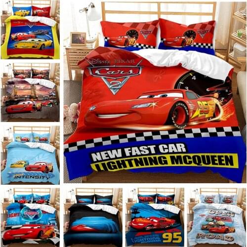 Disney Cars McQueen 3D Printed Bedding Set Duvet Cover Pillowcases Twin Double Queen King Size Children Boys Girls Decor Home