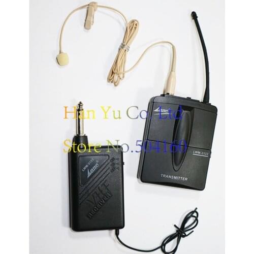 Lwm-3122 Lavalier Wireless Microphone System output 6.5 plug Cordless Lapel Mic for Musical Instrument Teaching Speech Computer