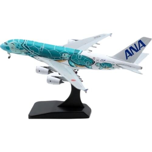 1:500 Scale ANA Green turtle Airways A380 Airlines Model with Base Alloy Aircraft For Collectible Souvenir Show Gift Toys