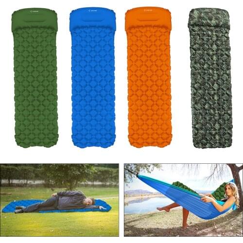 Camping Inflatable Sleeping Pad Tent Mat Travel Air Mattress Pillow Inflating Roll Mat Compact Ultralight Sleep Mat
