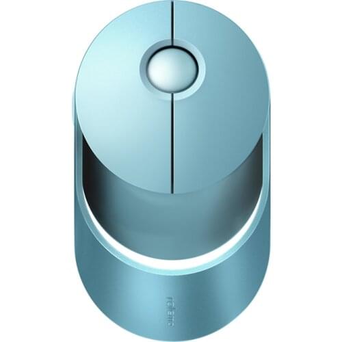 New Rapoo Ralemo Air 1 Rechareable Mute Wireless Mouse Freely-Switch Between Bluetooth 5.0/3.0 & RF 2.4G up to 3 Devices - Blue
