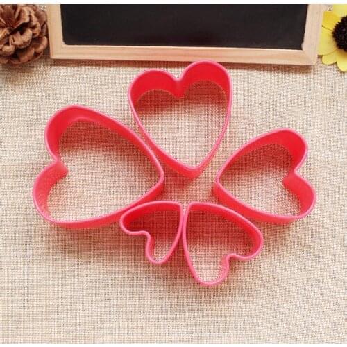 New 5pcs LOVE Heart Shape Cake Cookie Biscuit Decoration Mould Sugarcraft Cutter Mold Bake Tools D790