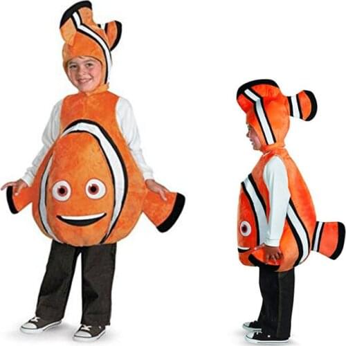 New Baby Kids Children Clown Fish Nemo Costumes From Pixar Cartoon Movie Finding Nemo Christmas Halloween Party Cosplay Costumes