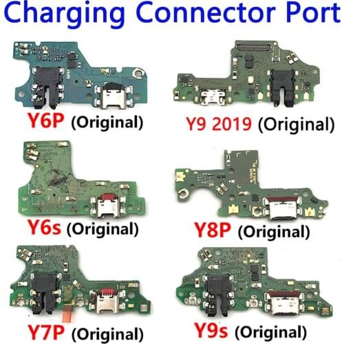 Original Charging Port Connector Board Parts Flex Cable With Microphone Mic For Huawei Y7P Y6S Y6P Y8P Y8S Y9 2019 P40 Lite E 5G