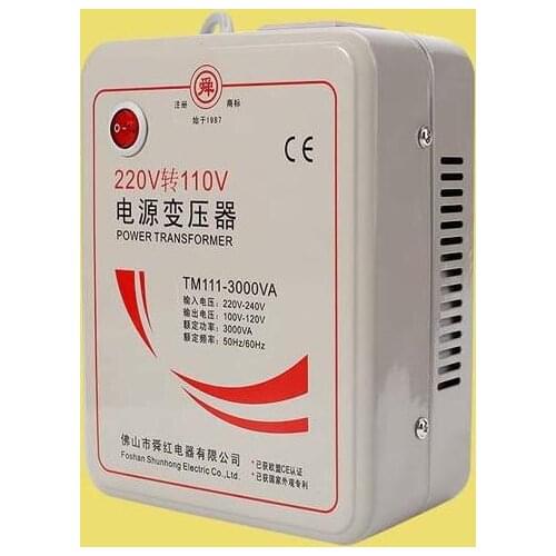 Fast Shipping TM111-3000VA 220v to 110v 3000W Step Down Voltage Converter Transformer Converts with pure copper coil