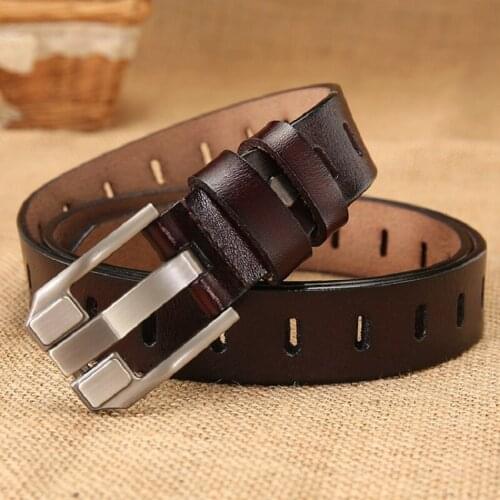 Ladies High Quality Belt Retro Pin Buckle Fashion Jeans Casual Pants Shorts All-Match Free Punch Designer 2021 New