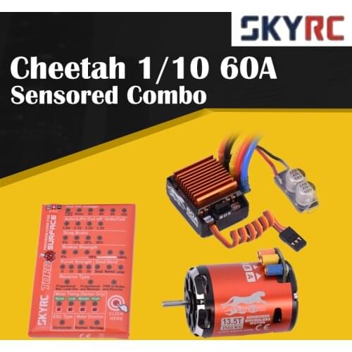 Sensored Esc Power System Program Card Combo Skyrc 1/10 60a 13.5t 2590kv/ Motor For 1/12 Of Car Ruthless Cheetah A