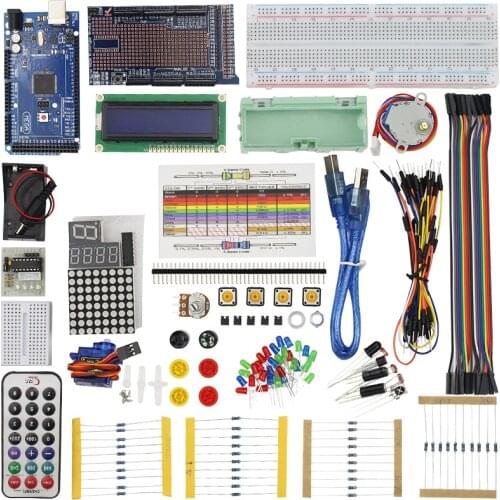Raspberry Pi 3 for MEGA 2560 Starter Kit for LCD Servo Motor Sensor Module Jumper Wire Project Learning AVR MCU Learner