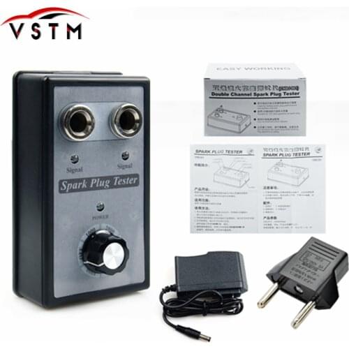 Car Spark Plug Tester Ignition Testers Automotive Diagnostic Tool Double Hole Analyzer for 12V Gasoline Vehicles Petrol Car