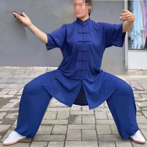 Unisex 6Color Black/Blue/Khaki Pure Cotton High Quality Tai Chi Uniforms Taichi Kung Fu/Martial Arts Suits Wushu Taiji Clothing