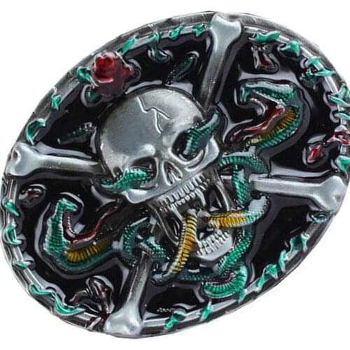 Punk Vintage Rock Biker Accessories Bucklt Gothic Punk Metal Belt Buckle Skeleton Skull Beauty Buckle for Belt