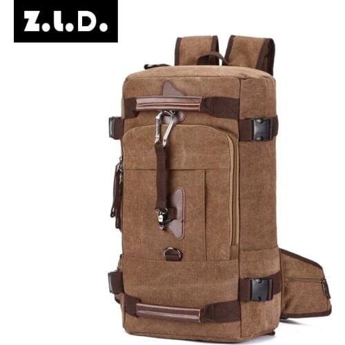 Z.L.D. High Quality Canvas Travel Bag Large Capacity Handbag Shoulder Slung Bag MenS Weekend Duffle Bag Mountaineering Bag