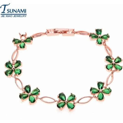 Vogue of new fund of 2017 4 kinds of color rose bracelet jewelry for womens weddings SL-007