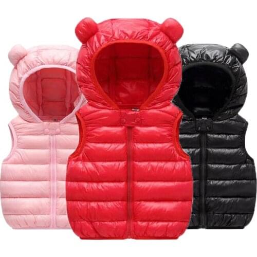 Children Solid Color Vest Boys Girls Autumn Winter Vests Toddler Baby Warm Vests Children Thickened Warm Kids Fashion Vests