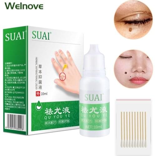 10ml Face Warts Tags Treatment Liquid Kit Herbal Extract Essence Oil Dark Spot Removal Liquid Against Moles Remover Skin Oil