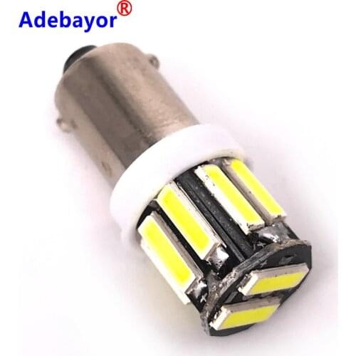 100pcs Best Price BA9S T11 H6W 10 LED 7020 SMD Car Interior Lights Reading Dome Lamp Map lighting Auto Bulbs DC 12V