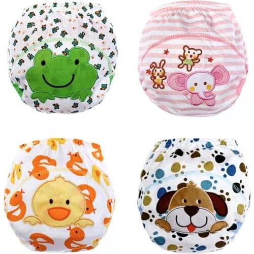 2Pc/lot Baby Training Pants/Baby Diaper/Washable Diapers/Cotton Learning Pants/Same Style Bibs
