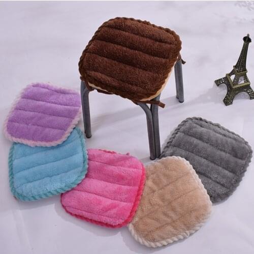 30*30/35*35 Cm Small Stool Cushion Winter Plash Kindergarten Seat Cushion Square Plastic Seat Pat Anti-slip Kid Sitting Cushion
