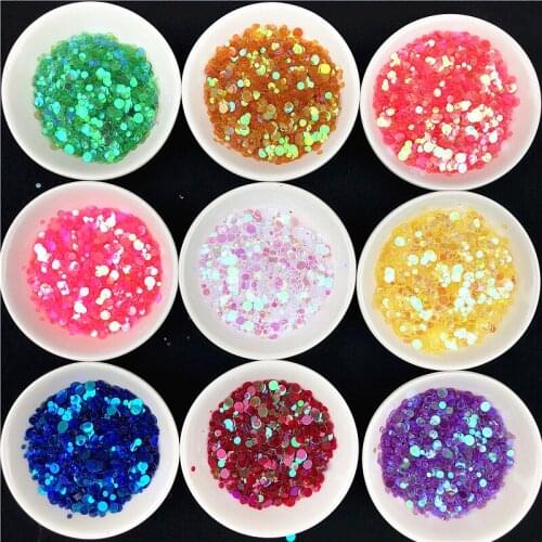 4000Pcs/Pack Transparent Color 2-4mm Dot Shape Loose Sequins DIY nail art, Jewelry Making, Wedding Decoration confetti Craft