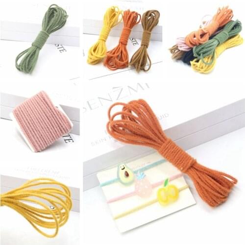 5 yards 3mm high quality round plush elastic band elastic rope rubber band elastic line DIY headwear clothing sewing accessori