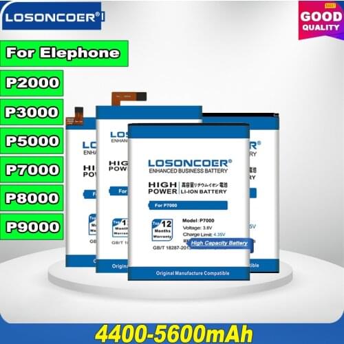 100% Original LOSONCOER 5600mAh for Elephone P8000 Battery