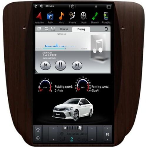 Android 9 Tesla style Car GPS Navigation For GMC Yukon 2007-2011/Wooden headunit multimedia radio tape recorder IPS no DVD auto