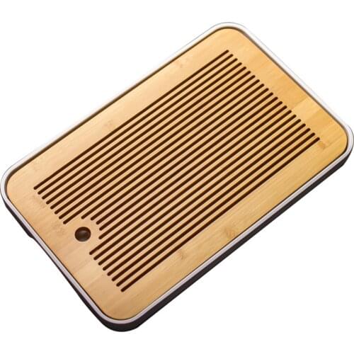 1pcs Bamboo Tea Tray Water Storage Tea Set Room Board Table Chinese Tea Cup Imitation Ceramic Melamine Bottom Tray