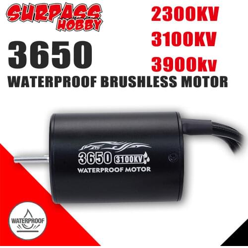 SURPASS HOBBY 3650 Brushless Motor Sensorless Waterproof 2300KV 3100KV 3900KV for 1/10 RC Car Tamiya Traxxas Axial Redcat HSP