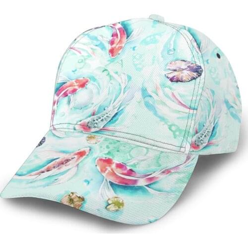CINESSD Japan Carp Koi Fish Pond Baseball Cap Fashion Men Hat Cap Summer Dad Hat Male Sports Hat