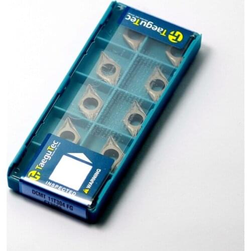DCMT11T304 FG CT3000 10pcs/lot TaeguTec Negative Triangular External Turning Inserts