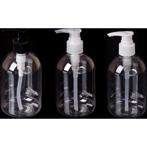 350/500ml Bathroom Hotel Liquid Soap Dispenser Clear Make Up Shampoo Lotion Containers Cleanser Plastic Hand Pump Bottles