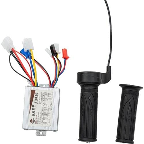 GXMF Brushed Motor Controller & Twist Throttle for Electric Scooter Bicycle，Electric Bicycle Scooter Accessories
