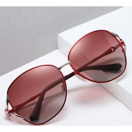 DRESSUUP Fashion Polarized Sunglasses Women Diamond Luxury Brand Design Sun Glasses Female Big Frame Oculos De Sol Feminino