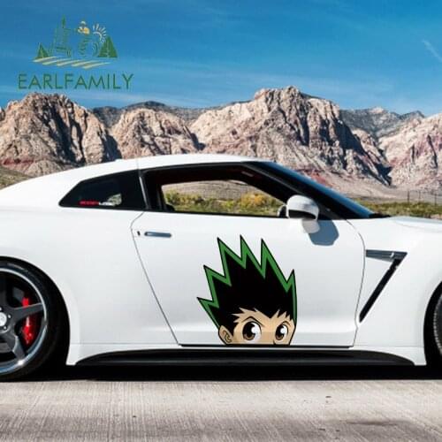 EARLFAMILY 43cm x 30.8cm Cartoon Car Body Sticker FOR Gon Peeking Hunter X Hunter Funny Car Styling Fashion Laptop Bumper Decals