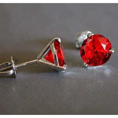 Exquisite S925 Silver Non-allergic Stud Earrings Women Full Set Diamonds Square Two Light Beads Geometric Earrings Jewelry Women