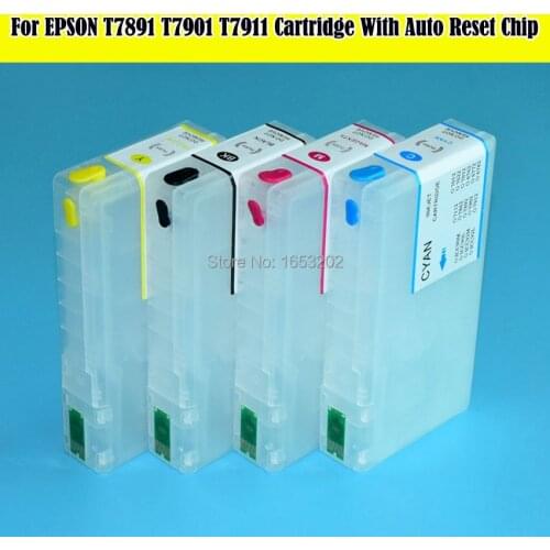 The Fashion Refillable Ink Cartridge For Epson T7891-T7894 T7891 For Epson wf-4630/4640/5110/5190/5620/5690 with arc chip
