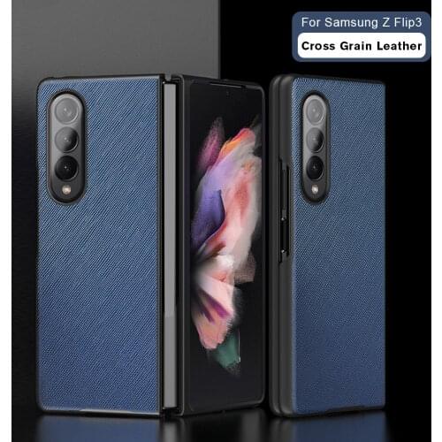 Retro Cross Pattern Leather Cover For Samsung Galaxy Z Fold3 5G Case Phone Shell Z Fold 3 ZFold 3 ZFold3 Hard Protective Fundas