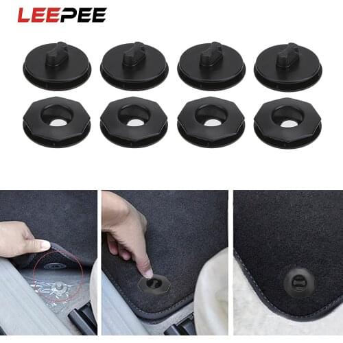 LEEPEE 4 Piece/Set Auto Carpet Fixing Grips Clamps Universal Car Floor Mat Clips Anti-Slip Holders Auto Fastener