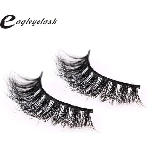 Top sale 3D Mink Lashes Natural soft Full Strip Handmade fake Lashes Crisscross Mink Lashes Style False Eyelashes makeup tool
