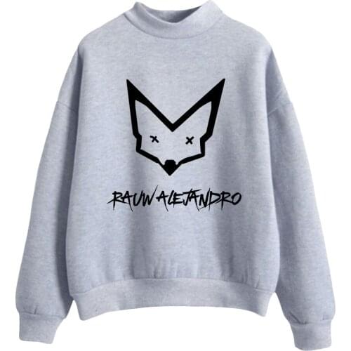 Rauw Alejandro Fashion Print Turtleneck Sweatshirts Women/Men Long Sleeve Sweatshirts Harajuku Casual Streetwear Clothes