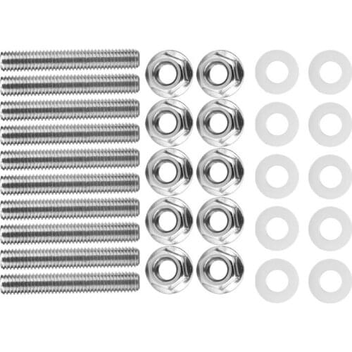 Stainless Steel Header Black Exhaust Manifold Head stud Bolt Kit Bolts for Honda Acura B / C / D / F / H series Engines NEW