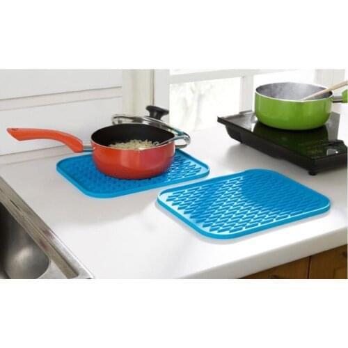 Wholesale 200pcs/lot 22*16cm Silicone Pot Holder Trivet Mat jar Opener spoon Rest Non Slip Durable Heat Resistant Hot Pads