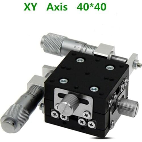 XY Axis 40*40mmTrimming Station Manual Displacement Platform Linear Stage Sliding Table XY40-CM XY40-LM LY40-RM Cross Rail