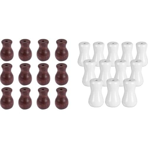 Practical 12 Pack Window Blind Wood Cord Knobs Wooden Hanging Ball Blind Small Pendants Drops Pull End for Blinds or Shades
