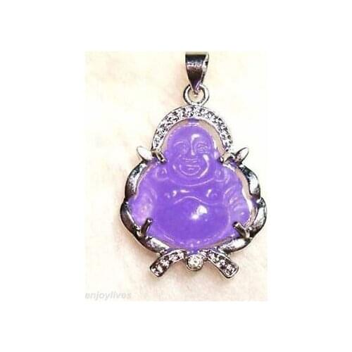 Selling > New Purple gem Buddha White Crystal Pendant & Necklace >free shipping